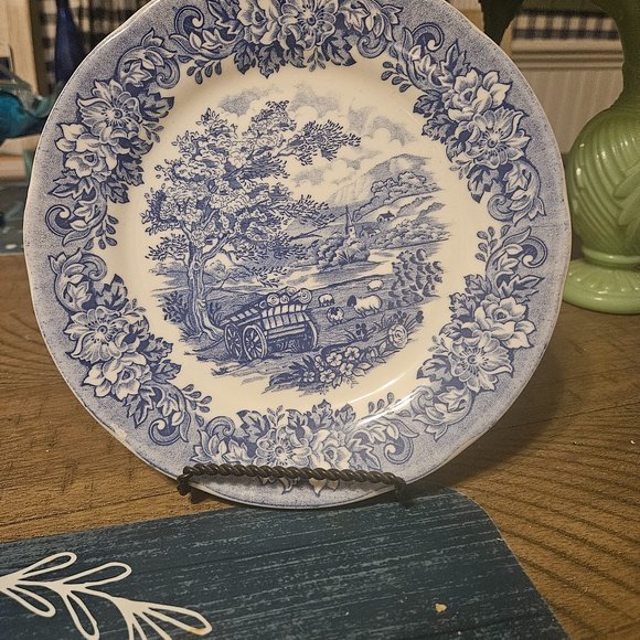 Vintage ironstone salad plares set of 3 made in italy